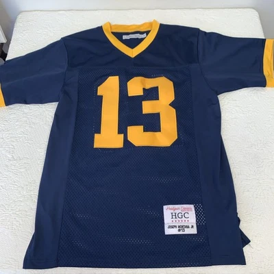 Jersey azul Ringgold High 1974 True School Joe Montana talla pequeño tocado #13 Foto 1 de 4