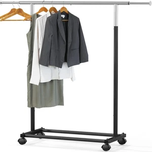 Simple Houseware Standard Rod Garment Rack Black - Picture 1 of 7
