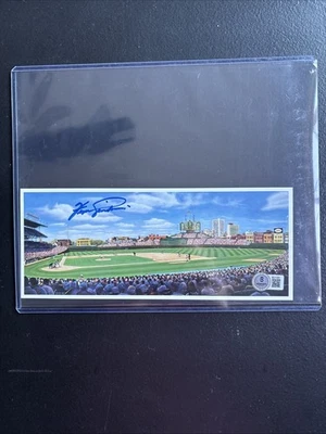 Sunlit Wrigley Field Lithograph Signed By Fergie Jenkins Beckett COA - Image 1 of 4