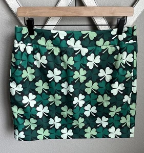 NWT! Loudmouth Ladies Women's 4 Sham Totally Rocks Shamrock Golf Skort Skirt - Picture 1 of 10