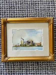 Ann Calagaz Mobile Alabama Waterfront dipinto acquerello 5x7 - Foto 1 di 3