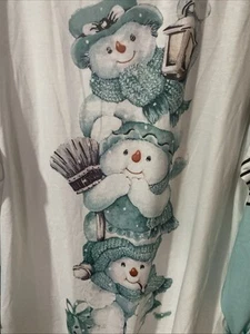 Langarmshirt Damen Übergröße Weihnachten/Winter Schneemann - Bild 1 von 3