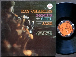 RAY CHARLES Genius + Soul = Jazz LP IMPULSE! A-2 US 1961 Roy Haynes Clark Terry - Picture 1 of 2