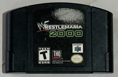 WWF WrestleMania 2000 (Nintendo 64, 1999) cartucho auténtico solamente - sin probar Foto 1 de 4