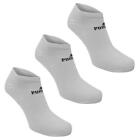 3 X Puma Trainer Sports Socks Mens UK 6-8 White A372-8