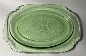 FEDERAL GLASS MADRID 11" OVAL PLATTER 1930s - Picture 1 of 10
