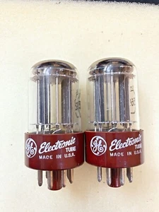 GE 5692 6SN7 Made By RCA red base black plate, triple mica test NOS - Picture 1 of 8