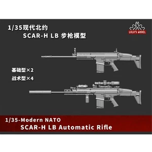 Rifle Automático 1/35 Moderno OTAN SCAR-H LB 2 Tipo 6 Juegos Impresión 3D - Imagen 1 de 3