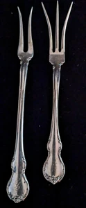 ANHÄNGER VINTAGE STERLING FRANZÖSISCH PROVINCIAL 2 Spezialgabeln (Zitrone & Olive) - Bild 1 von 4