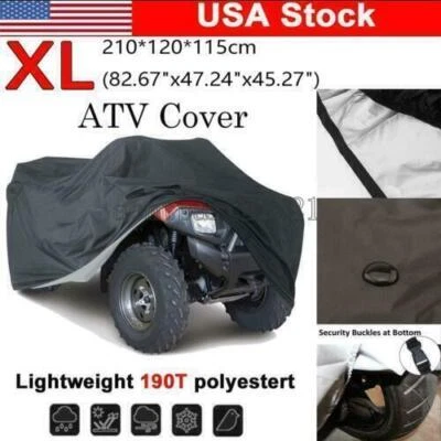 XL ATV Quad Cover  Universal For Yamaha Grizzly 350 450 550 600 660 US - Imagem 1 de 4