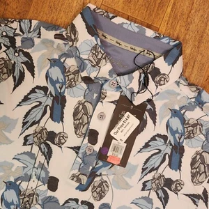 Walter Hagen Perfect 11 Hops & Birdies Print Polo Golf Shirt - Size S - Picture 1 of 5