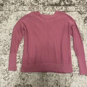 Lululemon Cashlu Crossover Back Pullover Sweater M/L Pink Cashmere Blend Casual - Picture 1 of 16