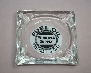 De colección. TELÉFONO CENICERO DE VIDRIO PUBLICITARIO WINNIPEG SUMINISTRO FUEL OIL WHITEHALL 3-0341 - Imagen 1 de 3