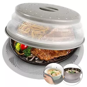 2 in 1, Microwave Place Mat & Food Cover- Mat as Bowl Holder, for Gray - Picture 1 of 7
