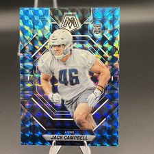 2023 Panini Mosaic Jack Campbell Reactive Blue Prizm RC #323 - Lions Rookie