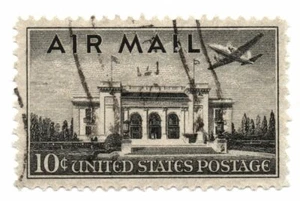 US Stamp Scott C34 Air Mail Pan-American Building Used 10c 1947 (a4) - Picture 1 of 2