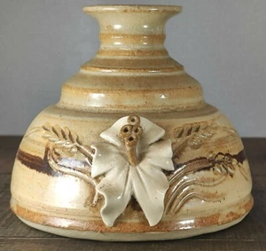 Stone Ware Candle Holder/Bud Vase? 3¼" Tall- Whole Earth Clay Works - Picture 1 of 10