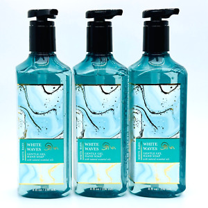3 Bath & Body Works WHITE WAVES Gentle Gel Hand Soap Wash 8 fl.oz