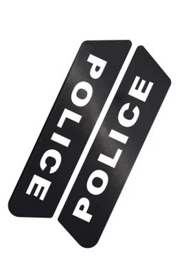 Police Script - Saddlebag Delete Decal Inserts For Harley Police Models 08 - 14 - Image 1 of 4