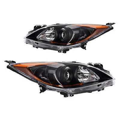 Headlight Set Left & Right Pair Headlamp For 2010 2011 2012 2013 Mazda 3 Halogen - Imagem 1 de 4