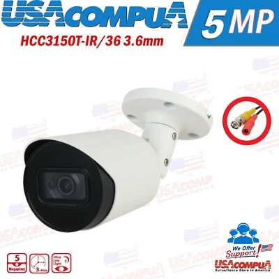 TVT 5MP CAMERA HCC3150T-IR/36 5MP 3.6mm Lens HD TVI IR Bullet Camera - Image 1 of 4