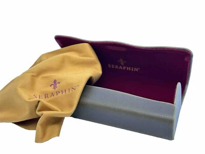 NEW Seraphin Hard Eyeglasses Clamshell Case Magnetic Closure W/ Microfiber Cloth - Image 1 of 4
