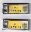 1977 Ontario Canada War Amps Mini License Plates Mail Car Key Return Tags