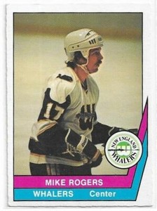MIKE ROGERS 1977-78 OPC WHA Hockey card #17 Hartford Whalers EX+
