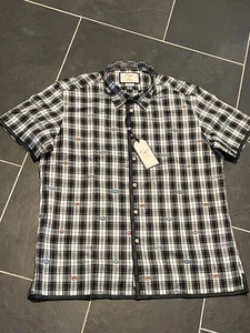 Roberts club Short Sleeve Multicolor Button Down Men’s Shirt Size Large - Picture 1 of 20