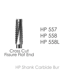 Meta BesQual Hartmetallbohrer HP Schaft KREUZSCHNITT RISSUR FLACHES ENDE alle Größen Pkg/6 - Bild 1 von 1