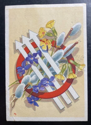 1951 Mariapfarr Áustria foto colorida cartão postal capa festival de flores - Imagem 1 de 2