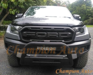 Sandy Matt Black Nudge Bar for Ford Ranger Raptor 2018 2019 2020 2021 - Picture 1 of 3
