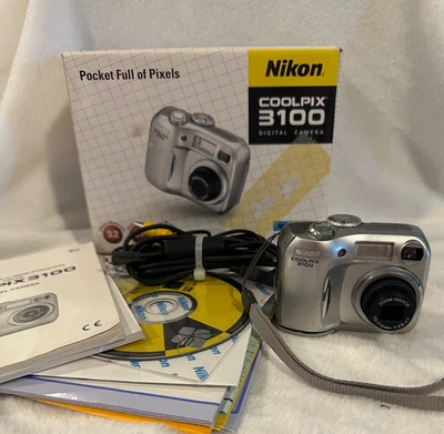 Nikon COOLPIX 3100 3.2MP Digital Camera Silver Tested And Works in Box - Image 1 of 4