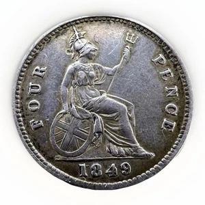 Großbritannien Victoria Silber 1849 Four Pence 1,84gr KM# 731,1 EZ1978 - Bild 1 von 2