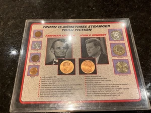 Lincoln & Kennedy Truth Is Sometimes Stranger Than Fiction Morgan Mint Coin Set - Picture 1 of 1