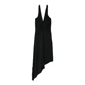 Laundry Shelli Segal Womens Black Lined Asymmetrical Dress Size 8 New - Picture 1 of 8