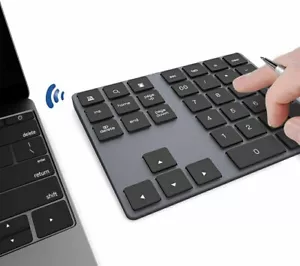 Bluetooth Number Pad Wireless Numeric Keypad USB-C Rechargeable External - Picture 1 of 10