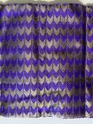 JACQUARD BROCADE FABRIC-saree SARI blouse piece-PURPLE Golden 36"X29"-ZIGZAG 