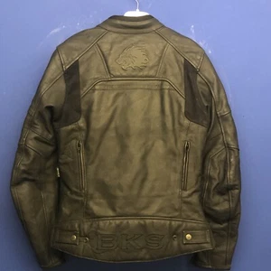 bks leather motorcycle jacket size 12 shoulder protection vintage - Picture 1 of 15