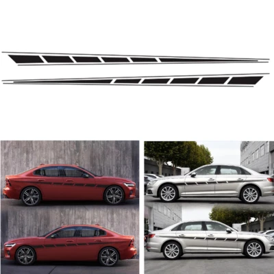 2Pcs Car Body Decal Vinyl Graphics Side Stickers Racing Sport Decals Accessories - Image 1 of 4