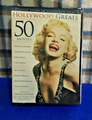Hollywood Greats 50 Movies. Nine Disc Set DVDs  SEALED Marilyn Monroe and more! - Image 1 of 4