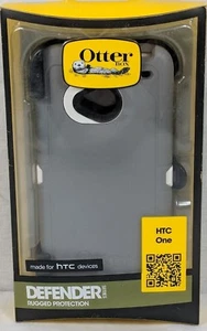 OtterBox Defender For HTC One Gray White Accents - Picture 1 of 3