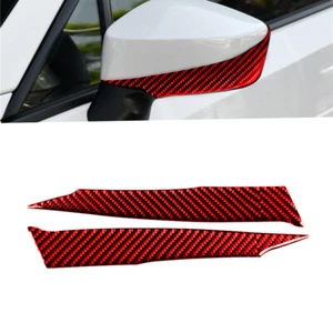 2Pcs Red Carbon Fiber Side Rearview Mirror Cover For Toyota 86 Subaru BRZ 16-20 - Picture 1 of 10