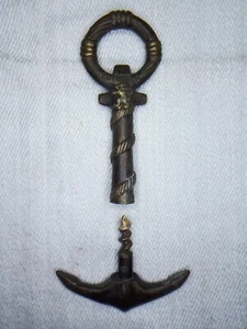 Sacacorchos de latón vintage | Abridor de botellas de vino Bulgaria. Aduanas de Estados Unidos ¡IMPUESTO incluido! - Imagen 1 de 8