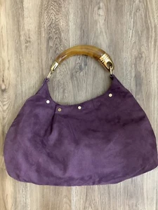 BOLSO DE MANO VAGABUNDO GRANDE CERRADO MAGNÉTICO HOLGADO DE GAMUZA DE DISEÑADOR - Imagen 1 de 6
