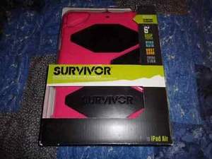 Heavy Duty Griffin Survivor All-Terrain Case with Stand for iPad Air Pink/Black - Picture 1 of 4