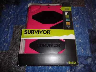 Heavy Duty Griffin Survivor All-Terrain Case with Stand for iPad Air Pink/Black - Image 1 of 4