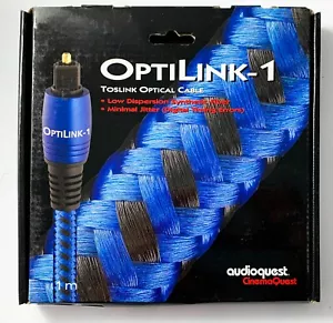 Nuovo AudioQuest OptiLink-1 1M (metro) fibra Toslink blu - blu - Foto 1 di 3