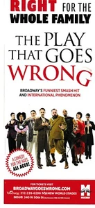 The Play That Goes Wrong April Showers pieza promocional 4" x 9" Broadway Play - Imagen 1 de 2