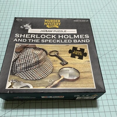 Rompecabezas de 1000 piezas Murder Mystery Party Sherlock Holmes banda moteada nuevo Foto 1 de 4